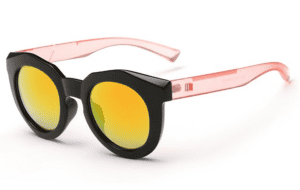 Bamware - Simone Octagonal Acrylic Sunglasses Peach