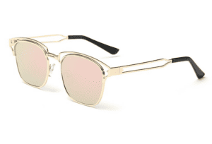 Bamware - Frankie Flat Lens Art Deco Sunglasses