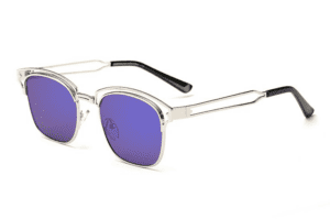 Bamware - Frankie Art Deco Flat Lens Schoolboy Flat Lens Sunglasses